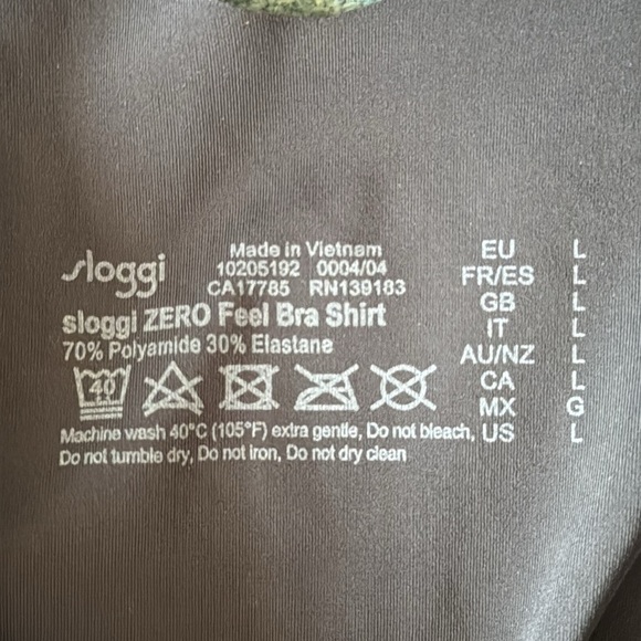 Sloggi Black ZERO Feel Bra Shirt Size Large - Picture 5 of 7